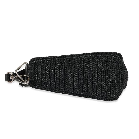 Prada Raffia Black Triangle Bag - Picture 6 of 8